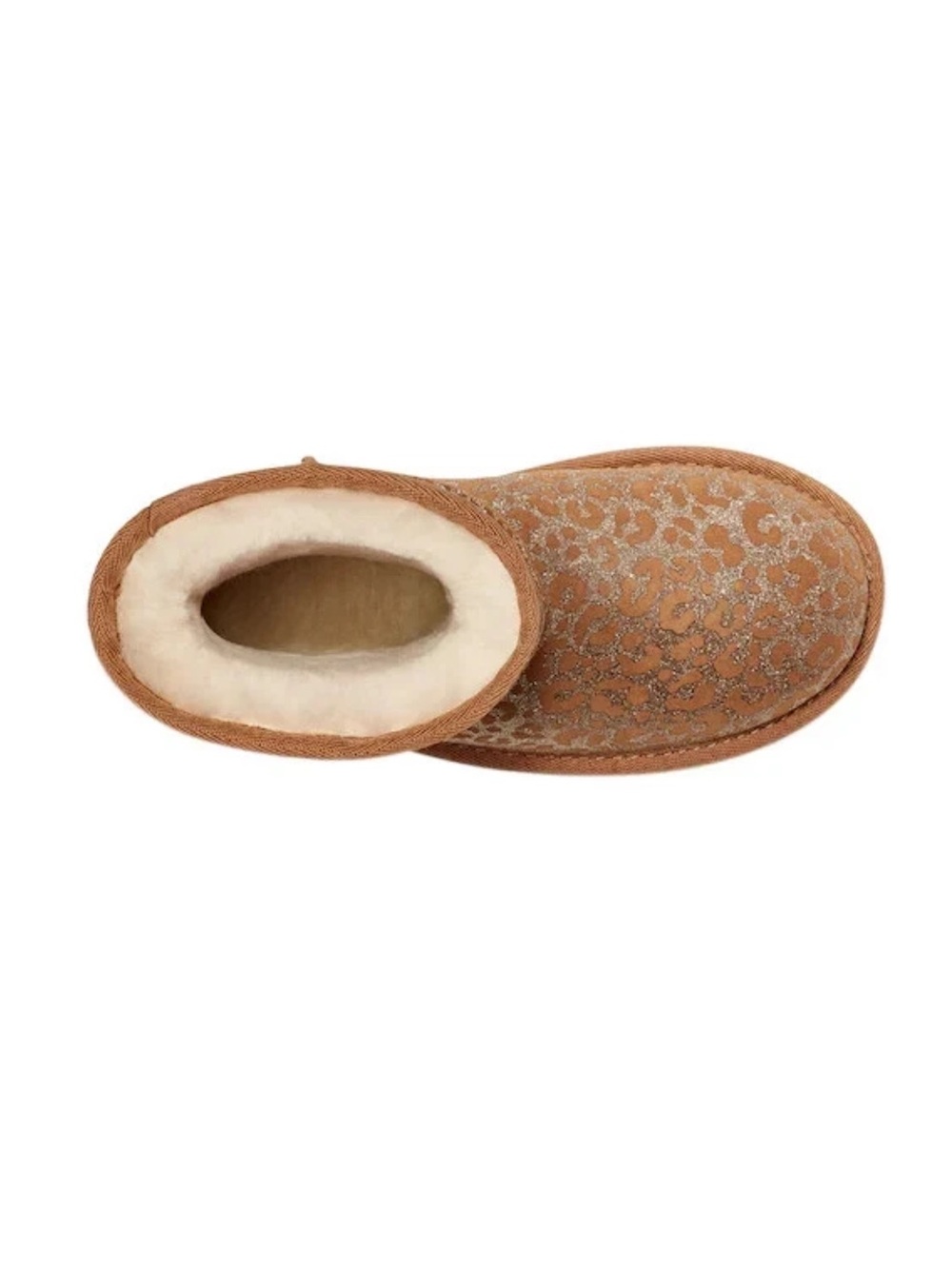 UGG Chestnut Glitter Leopard Classic Short Kids Boots - Picture 9 of 9